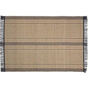 Oboustranný koberec z mořské řasy v černé a přírodní barvě 160x230 cm Brunilda – Kave Home obraz