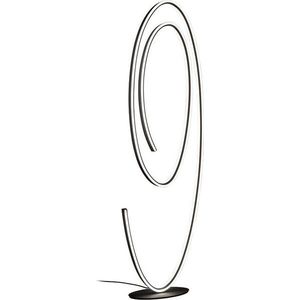 Černá LED stojací lampa s kovovým stínidlem (výška 175 cm) Ciola – CINQUE obraz