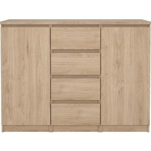 Komoda v dekoru dubu v přírodní barvě 121x91x50 cm Naia – Tvilum obraz