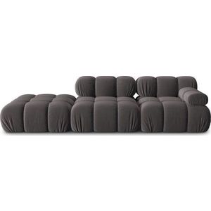 Tmavě šedá sametová pohovka 282 cm Bellis – Micadoni Home obraz
