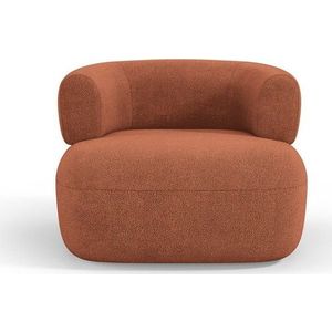 Křeslo z textilie bouclé v cihlové barvě Jenny – Micadoni Home obraz