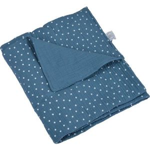 Modrá mušelínová dětská deka 75x75 cm – Bébé Douceur obraz