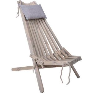 Šedé dřevěné zahradní křeslo Falun - Garden Pleasure obraz