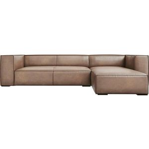 Světle hnědá kožená rohová pohovka (pravý roh) Madame – Windsor & Co Sofas obraz