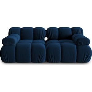 Modrá sametová pohovka 188 cm Bellis – Micadoni Home obraz