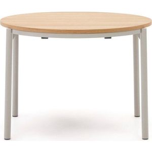 Kulatý rozkládací jídelní stůl s deskou v dubovém dekoru v přírodní barvě ø 90 cm Montuiri – Kave Home obraz