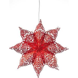 Červená světelná dekorace Markslöjd Hall, ø 70 cm obraz