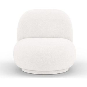 Bílé křeslo z textilie bouclé Chuck – Micadoni Home obraz