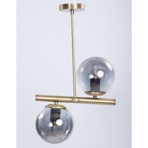 Stropní svítidlo se skleněným stínidlem v šedo-zlaté barvě ø 15 cm Libra – Squid Lighting obraz