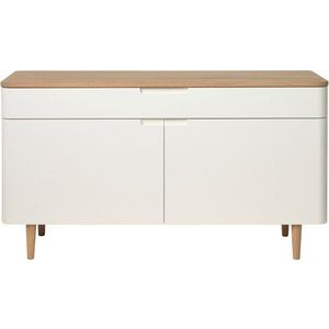 Nízká komoda ze dřeva bílého dubu Unique Furniture Amalfi obraz