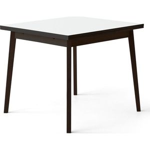 Černo-bílý rozkládací jídelní stůl v dubovém dekoru Hammel Single, 90 x 90 cm obraz