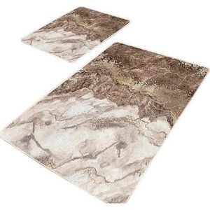 Hnědé koupelnové předložky v sadě 2 ks 60x100 cm – Mila Home obraz