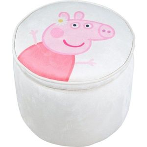 Bílý sametový dětský puf Peppa Pig – Roba obraz