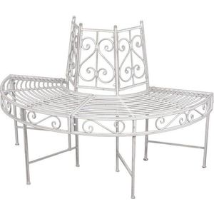 Bílá kovová zahradní lavice Varda – Garden Pleasure obraz
