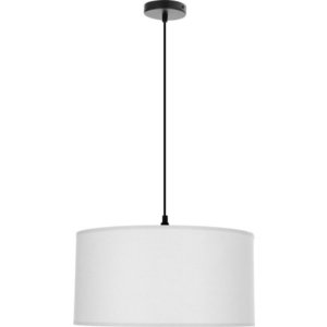 Bílé závěsné svítidlo s textilním stínidlem ø 40 cm Shanti – Candellux Lighting obraz