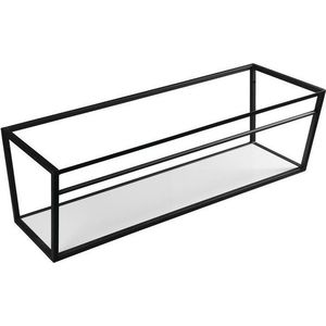 Bílý/černý ocelový závěsné podstavec pod umyvadlo 120x40 cm Ska – Sapho obraz