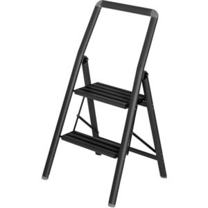 Černé schůdky Wenko Compact, výška 91, 5 cm obraz