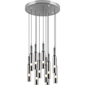 LED závěsné svítidlo se skleněným stínidlem ø 50 cm ve stříbrné barvě Lucent – Trio Select obraz