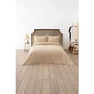 Béžový přehoz 200x220 cm Waffle – Mijolnir obraz