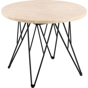 Kulatý odkládací stolek s deskou v dekoru mramoru ø 55 cm Prunus – Actona obraz