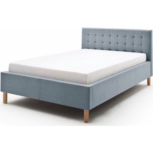 Modrošedá čalouněná jednolůžková postel 120x200 cm Malin – Meise Möbel obraz