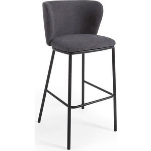 Tmavě šedá barová židle 102 cm Ciselia – Kave Home obraz