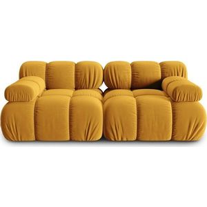 Žlutá sametová pohovka 188 cm Bellis – Micadoni Home obraz