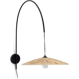 Nástěnné svítidlo v černo-přírodní barvě Rosella – Kave Home obraz