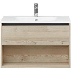 Závěsná skříňka bez umyvadla v dekoru borovice v přírodní barvě 51x80 cm Quickset 393 – Pelipal obraz