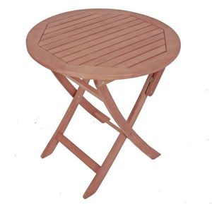 Zahradní skládací stůl z eukalyptového dřeva Garden Pleasure Stockholm, ⌀ 70 cm obraz