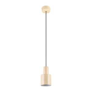 Žluté závěsné svítidlo s kovovým stínidlem ø 12 cm Agudo – Trio obraz