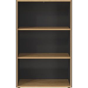 Knihovna v dekoru dubu v antracitovo-přírodní barvě 75x120x40 cm Podium – Germania obraz