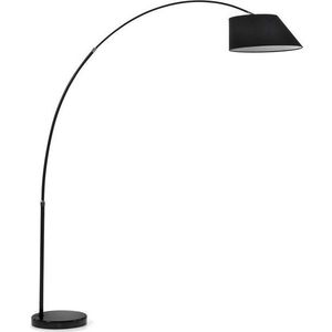 Černá stojací lampa s textilním stínidlem (výška 189 cm) May – Kave Home obraz