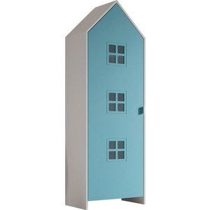 Bílo-světle modrá dětská šatní skříň 58x172x37 cm Casami Bruges – Vipack obraz