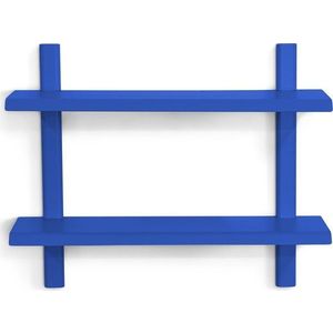 Modrá patrová kovová police 60 cm Hola – Spinder Design obraz