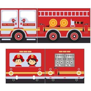 Dětský závěs k posteli 4 ks 195x75 cm Fire Truck – Vipack obraz