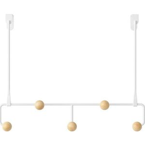 Bílý přírodní kovový věšák na dveře 39 cm Estique – Umbra obraz