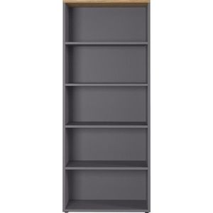 Antracitová přírodní knihovna v dekoru dubu 80x197 cm Agenda – Germania obraz