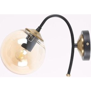 Okrově žluto-černé nástěnné svítidlo ø 15 cm Yoyo – Squid Lighting obraz