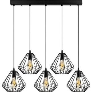 Černé závěsné svítidlo s kovovým stínidlem Diamond – Opviq lights obraz