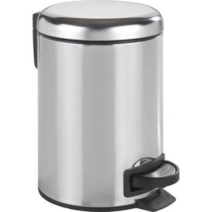 Pedálový odpadkový koš ve stříbrné barvě Wenko Leman Shiny, 3 l obraz