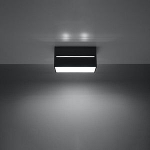 Černé stropní svítidlo s kovovým stínidlem 10x20 cm Lorum – Nice Lamps obraz