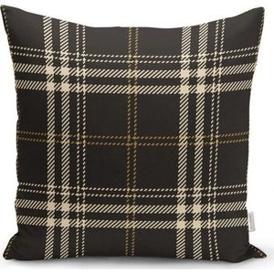 Černobéžový dekorativní povlak na polštář Minimalist Cushion Covers Flannel, 45 x 45 cm obraz