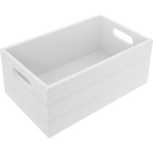 Bílý dřevěný úložný box 36x26x15 cm – Orion obraz