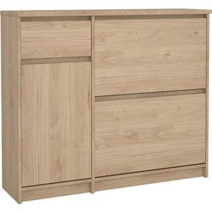 Výklopný botník v dekoru dubu v přírodní barvě 109x93x32 cm Naia – Tvilum obraz