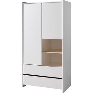 Bílá dětská šatní skříň Vipack Kiddy, 90 x 180 cm obraz