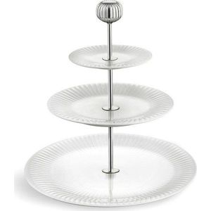 Třípatrový bílý porcelánový etažér Kähler Design Hammershoi Etagere, ⌀ 28 cm obraz