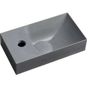Šedé betonové umývátko 31x17 cm Piccolino – Sapho obraz