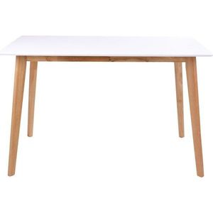 Jídelní stůl s bílou deskou Bonami Essentials Vojens, 120 x 70 cm obraz