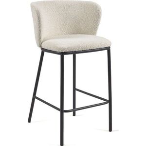 Bílá barová židle (výška sedáku 65 cm) Ciselia – Kave Home obraz
